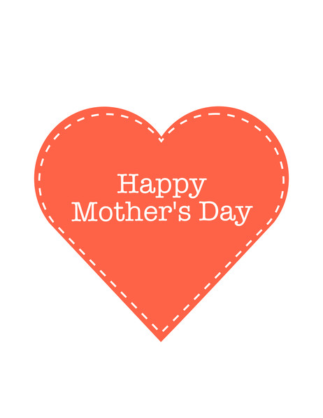 image of Happy Mothers Day Scene in heart shape