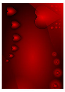 image of Hearts Pattern with gradient red background