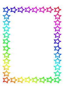 image of Multicoloured Star Border