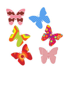 image of butterfly prints in multi-color