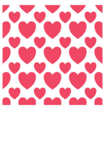 image of big and small heart pattern print