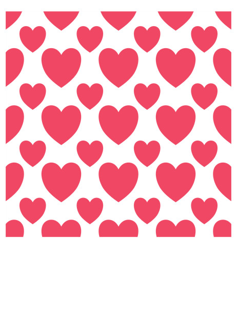 image of big and small heart pattern print