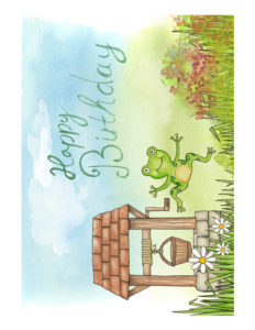 image of Birthday Frog Scene
