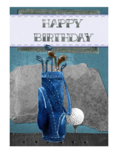 image of Birthday Golf Clubs Icing Design