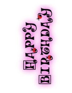 image of Birthday Pink Ladybird Icing Design