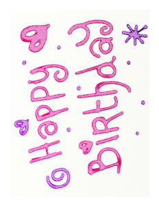 image of Birthday Pink Writing Icing Design