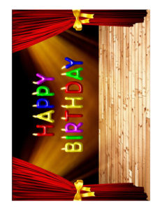 image of Birthday Stage Curtain Icing Design