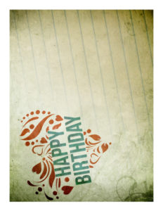 image of Birthday Writing Paper Icing Design