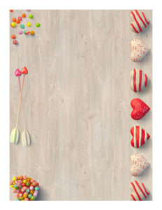 image of Table Worktop Hearts Sweets