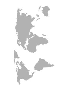 image of World Map Grey Icing Design